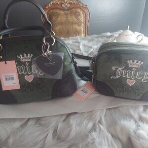 Juicy Couture Green Satchel & Bowler Set